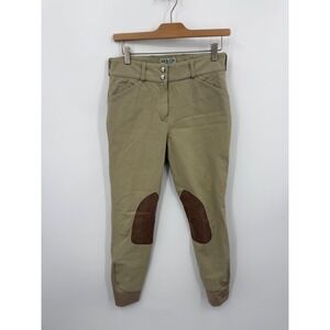 Dover Saddlery Knee Patch Breeches Girls Size 16 Tan Equestrian Riding Pants